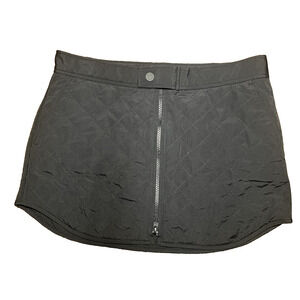 Athleta Toasty Buns Insulated Skirt Womens 6 Black Quilted Winter Puffer Zip